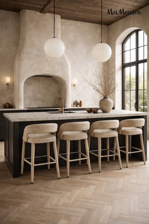 MaMaison MaMaison krzesło barowe IRIS beżowe