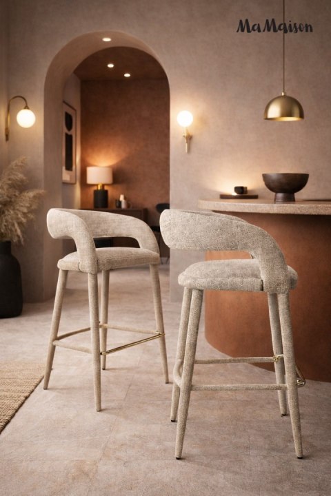 MaMaison MaMaison krzesło barowe IRIS beżowe