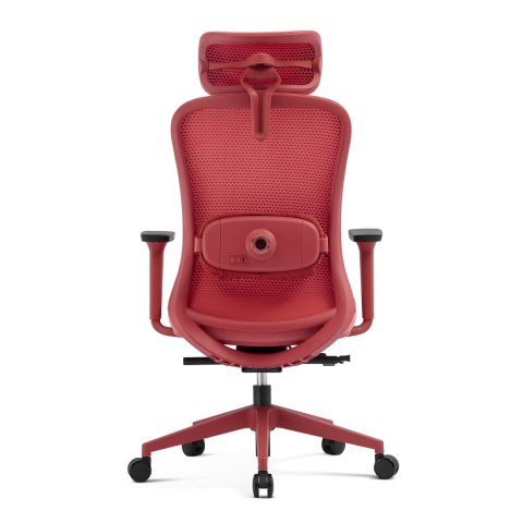 Fotel biurowy ergonomiczny ANGEL fizjO czerwony z funkcją masażu