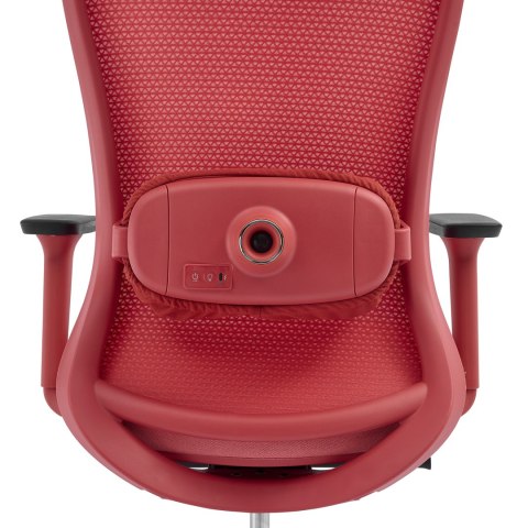 Fotel biurowy ergonomiczny ANGEL fizjO czerwony z funkcją masażu