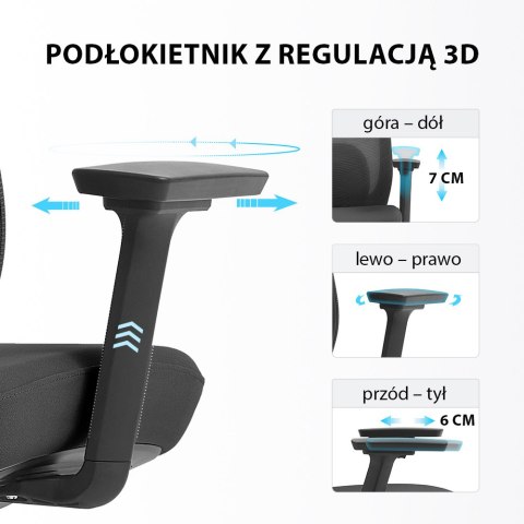 Fotel biurowy ergonomiczny ANGEL runO czarny