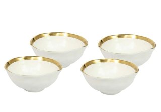 Kare Design KARE komplet 4 misek BELL 15 cm biało-złoty