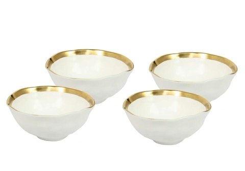Kare Design KARE komplet 4 misek BELL 15 cm biało-złoty