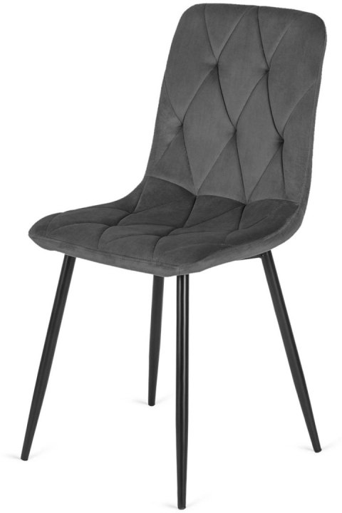 Krzesło tapicerowane BORGO VELVET DARK GREY SMOKE