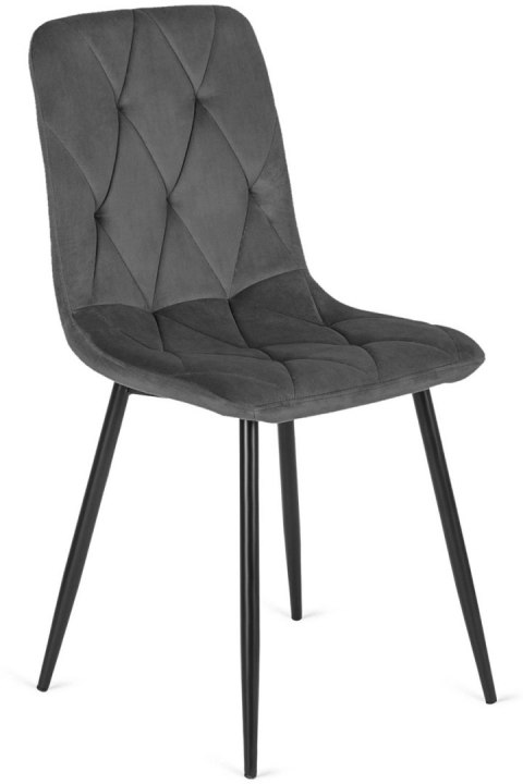 Krzesło tapicerowane BORGO VELVET DARK GREY SMOKE
