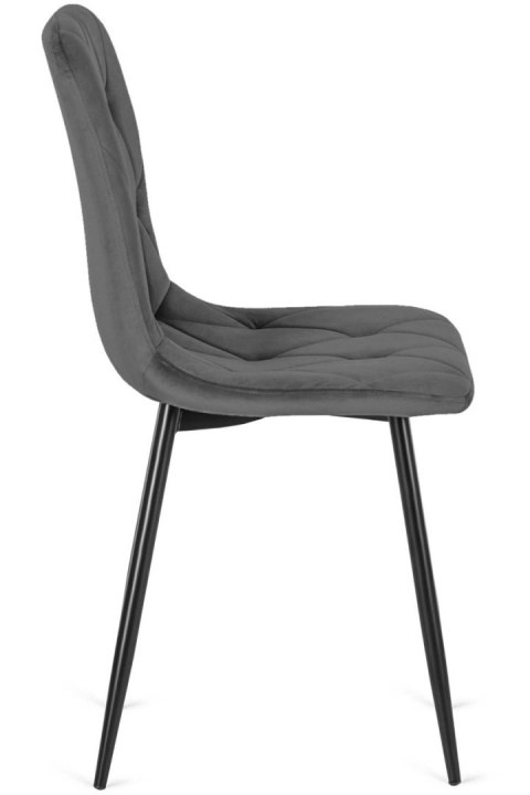Krzesło tapicerowane BORGO VELVET DARK GREY SMOKE