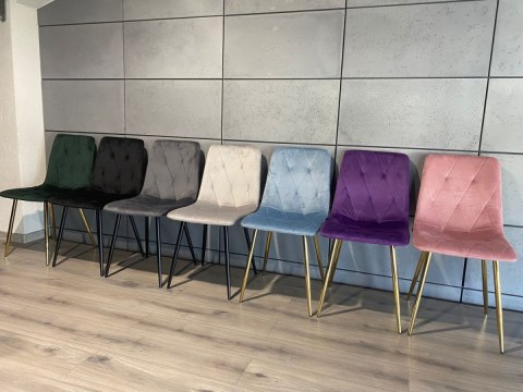 Krzesło tapicerowane BORGO VELVET DARK GREY SMOKE