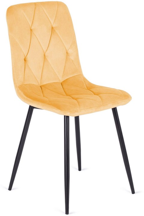 Krzesło tapicerowane BORGO VELVET MUSTARD SMOKE