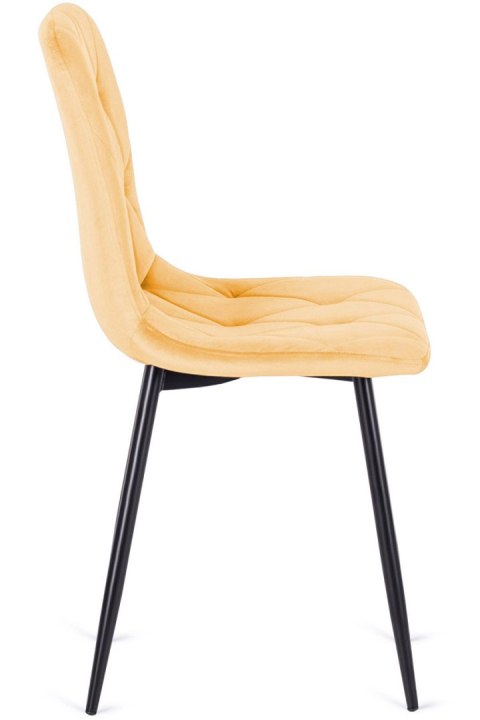 Krzesło tapicerowane BORGO VELVET MUSTARD SMOKE