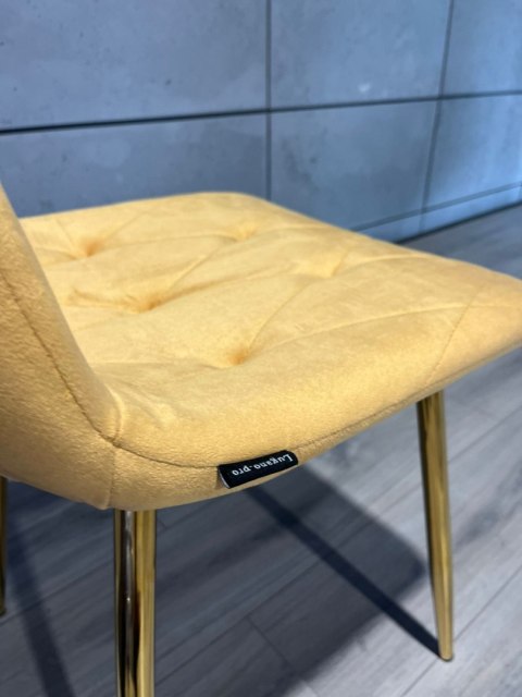 Krzesło tapicerowane BORGO VELVET MUSTARD SMOKE