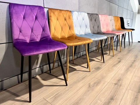 Krzesło tapicerowane BORGO VELVET PURPLE SMOKE