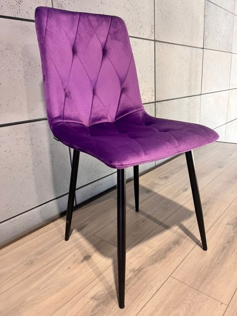 Krzesło tapicerowane BORGO VELVET PURPLE SMOKE