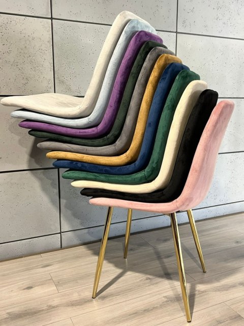 Krzesło tapicerowane BORGO VELVET PURPLE SMOKE