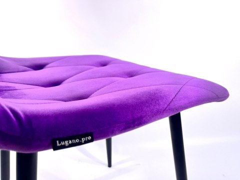 Krzesło tapicerowane BORGO VELVET PURPLE SMOKE