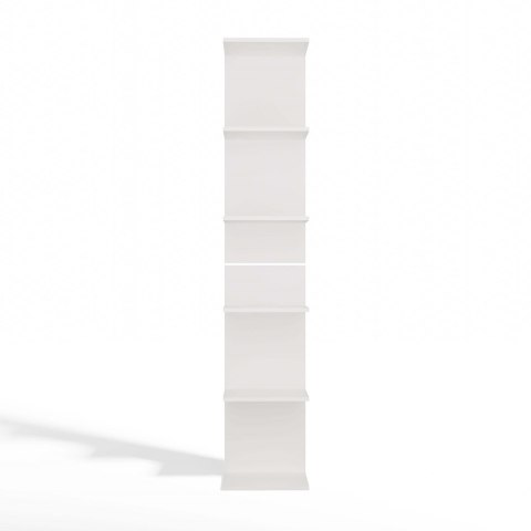 REGAŁ 6P BIAŁY Wysoki 180 Cm 6 Półek Na Książki Segregatory Do Biura Salonu