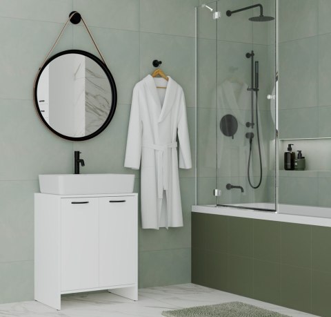 Szafka Łazienkowa NINA 2DUM BIAŁY 2 Drzwi Półki Regał Pod Umywalkę