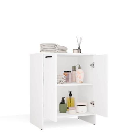 Szafka Łazienkowa NINA 2DUM BIAŁY 2 Drzwi Półki Regał Pod Umywalkę