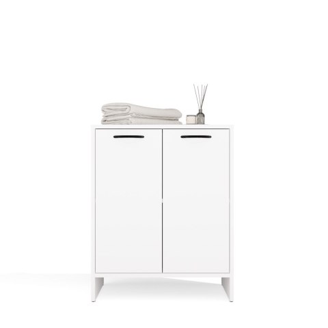 Szafka Łazienkowa NINA 2DUM BIAŁY 2 Drzwi Półki Regał Pod Umywalkę
