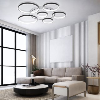 LAMPA DEKORACYJNA SUFIT 194W CZARNA + Pilot DL-F04 GIRONA