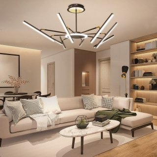 LAMPA DEKORACYJNA SUFIT 38W + PILOT - BRĄZ - ZŁOTO DL-F07 FARO