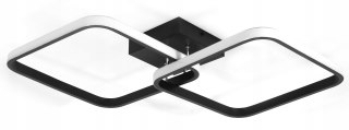 Lampa Dekoracyjna 2 kwadraty 52W Czarna DL-Z02 IMOLA