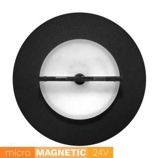 Kinkiet indirect okrągły do szyn magnetycznych UN5-YSBD Micro Magnetic 9W 3000K czarny