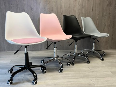 Krzesło obrotowe MONZA OFFICE PINK FABRIC II SMOKE