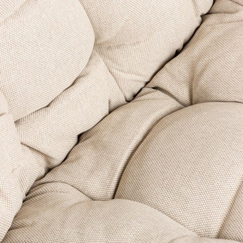 Fotel HOLAND Ogrodowy z Poduszką Rattanowy Stalowy 142 cm BEŻOWY