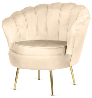 Krzesło Fotel Muszla Lugano DONNA VELVET BEIGE