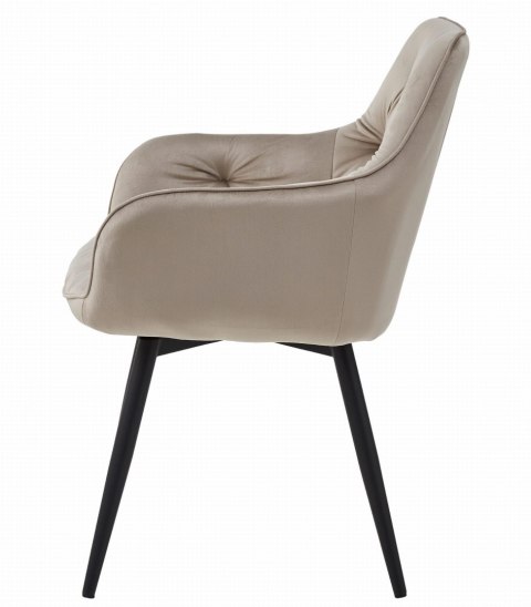 Krzesło JORK360 - ciemny beż aksamit / nogi czarne x 1
