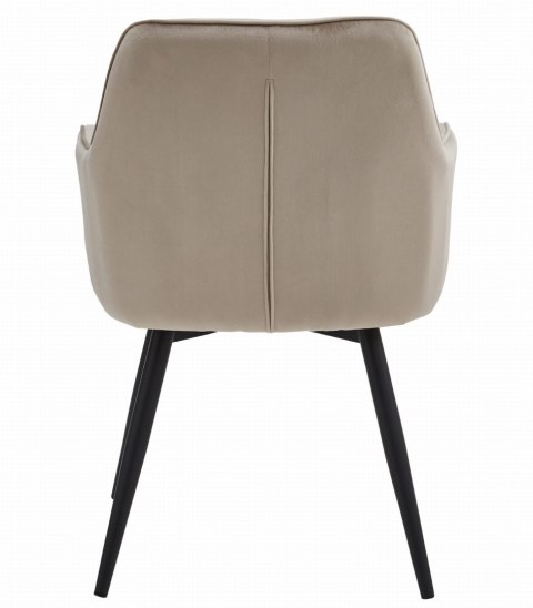 Krzesło JORK360 - ciemny beż aksamit / nogi czarne x 2